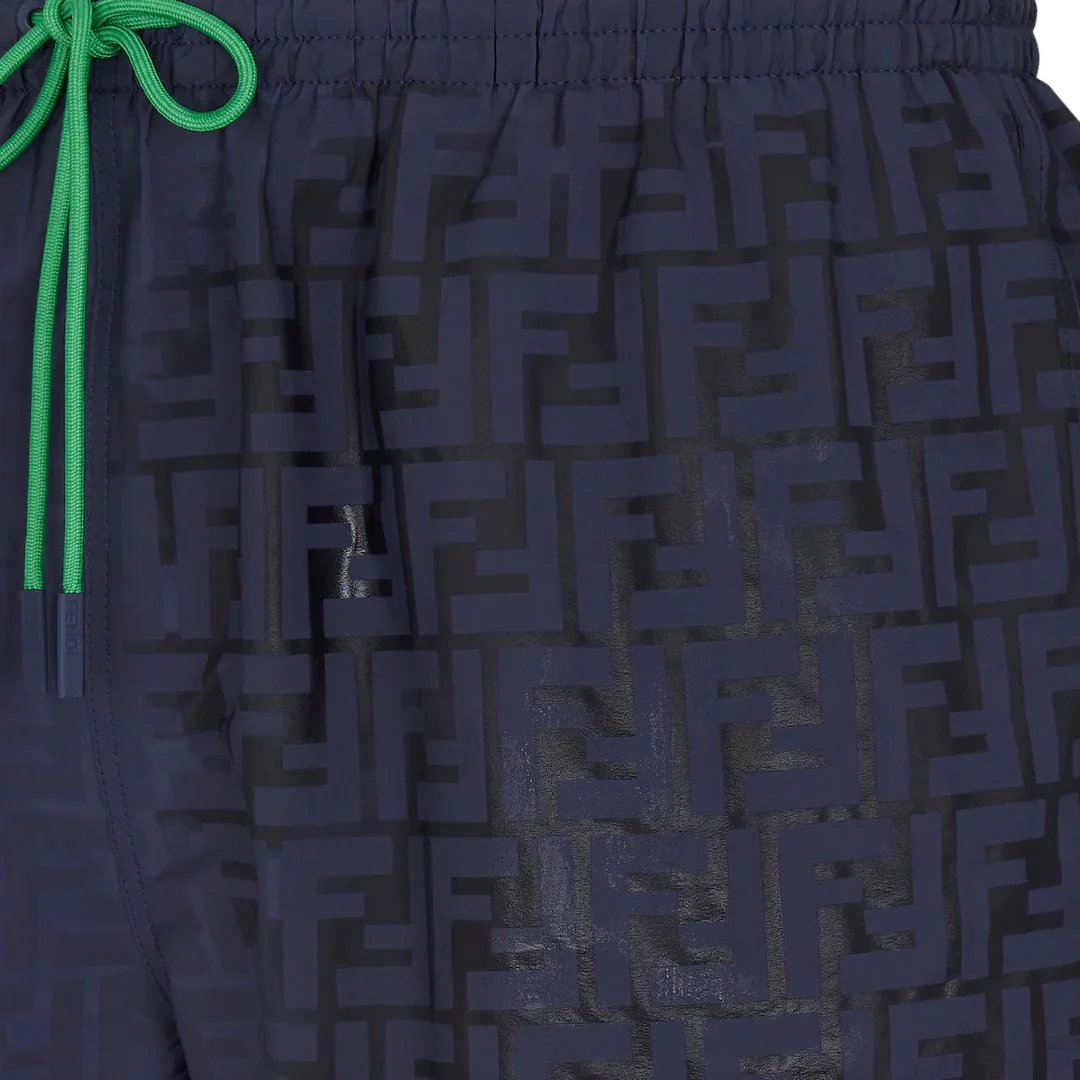Fendi FF Water Reactive SwimShorts Navy - Image 4
