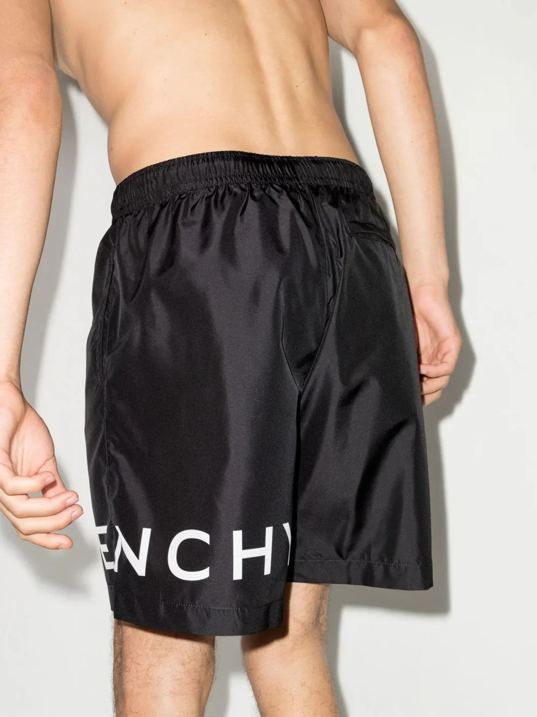 GIVENCHY LOGO LONG SWIMSHORTS BLACK - Image 5