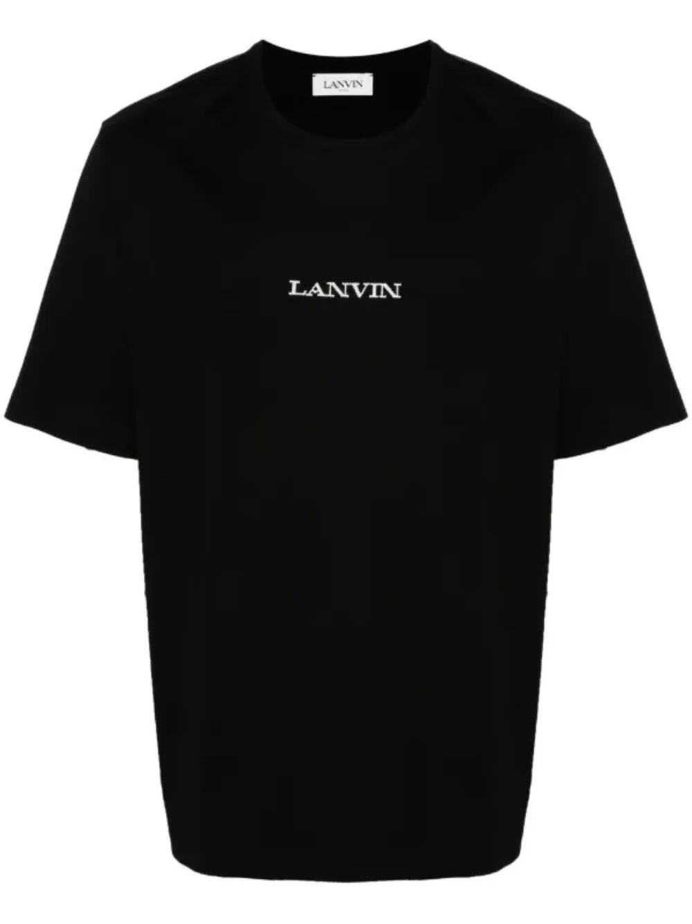 Lanvin Embroidered Small Logo T-Shirt Black
