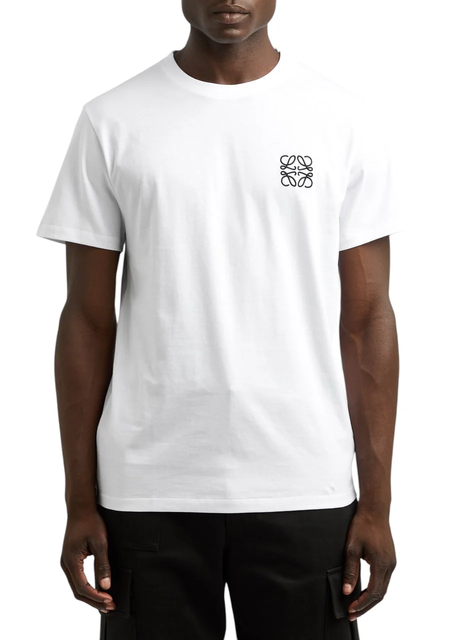 Loewe Anagram Embroidered Logo T-Shirt White - Image 2