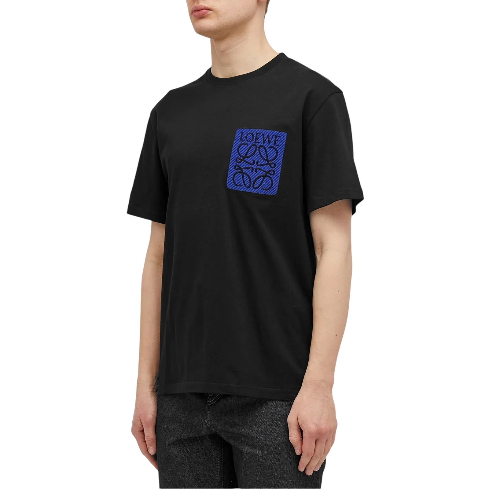 Loewe Blue Anagram Fake Pocket T-Shirt Black/Blue - Image 2