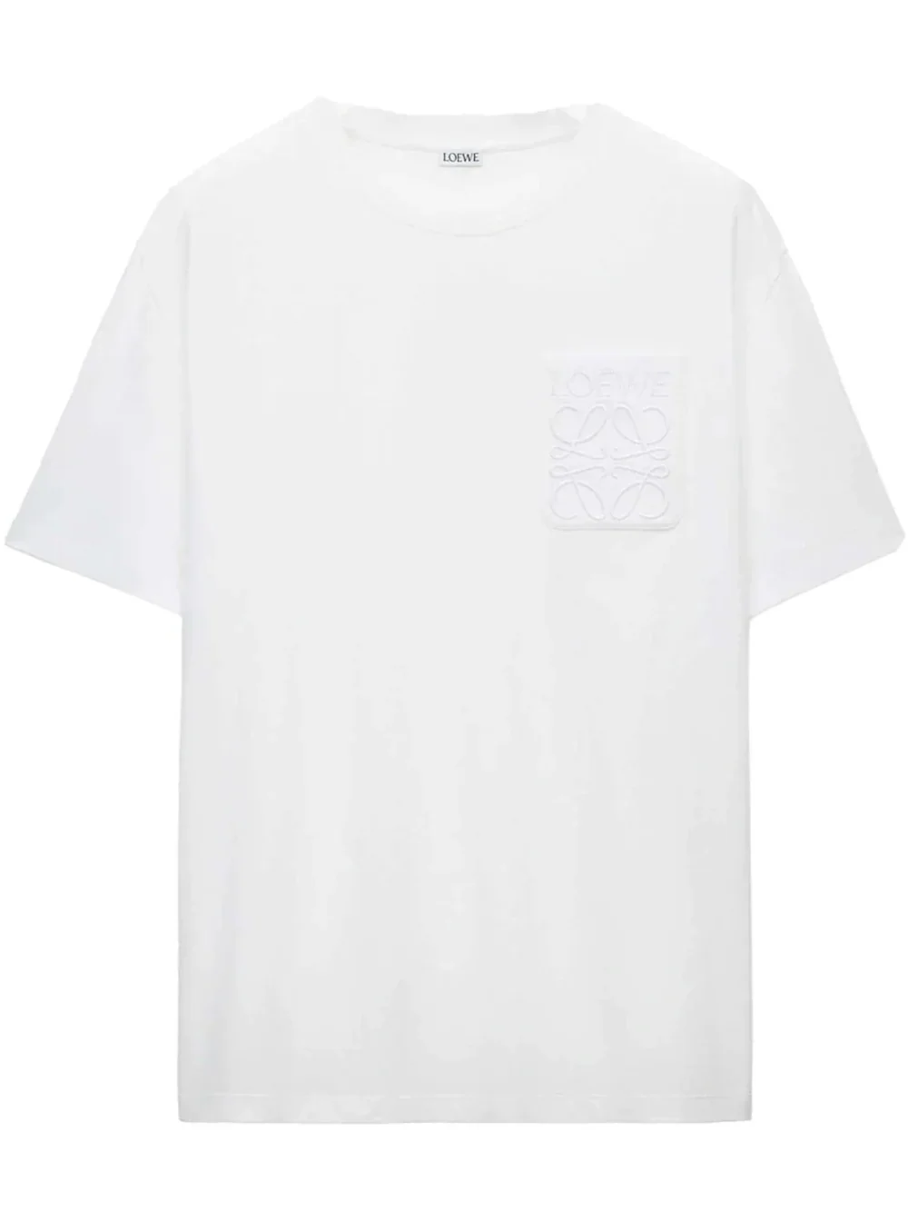 Loewe Relaxed Fit Tonal Pocket Logo T Shirt in White