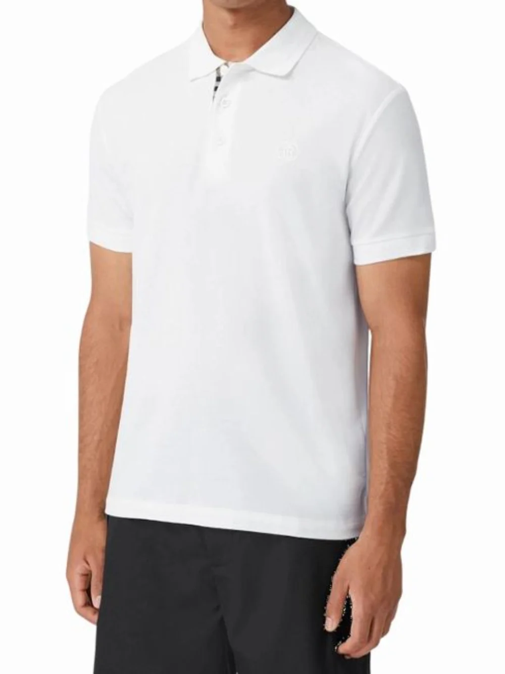 Burberry Branded Circle Logo Polo Shirt White - Image 3